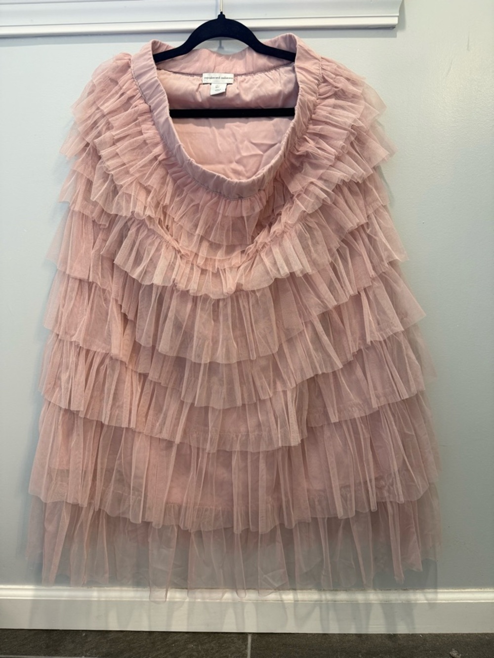 cupcakes & cashmere Blush Pink Layered Tulle Skirt